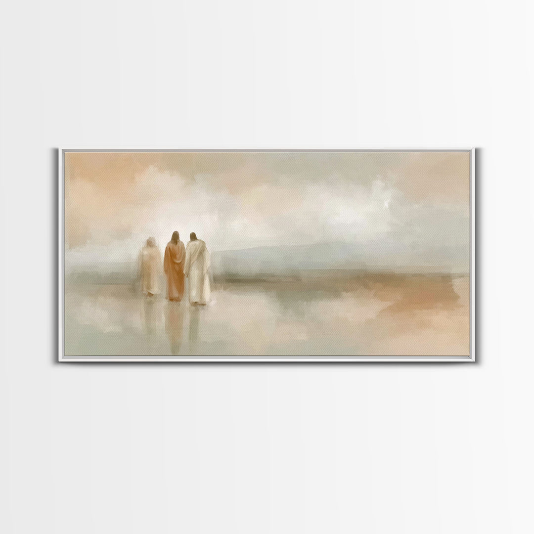 Road Of Faith, Framed Canvas Print, Christian Art Canvas, Christian Painting, Modern Christian Art, Jesus Christmas Art, Christian Wall Art