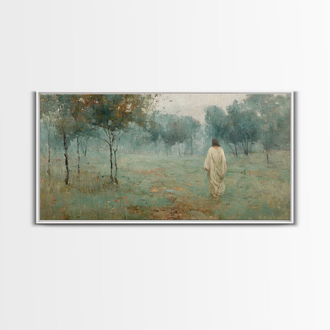 Majestic Calm, Framed Canvas Print, Christian Wall Art, Large Jesus Painting, Christian Art Canvas, Modern Christian Painting, Christmas Ar