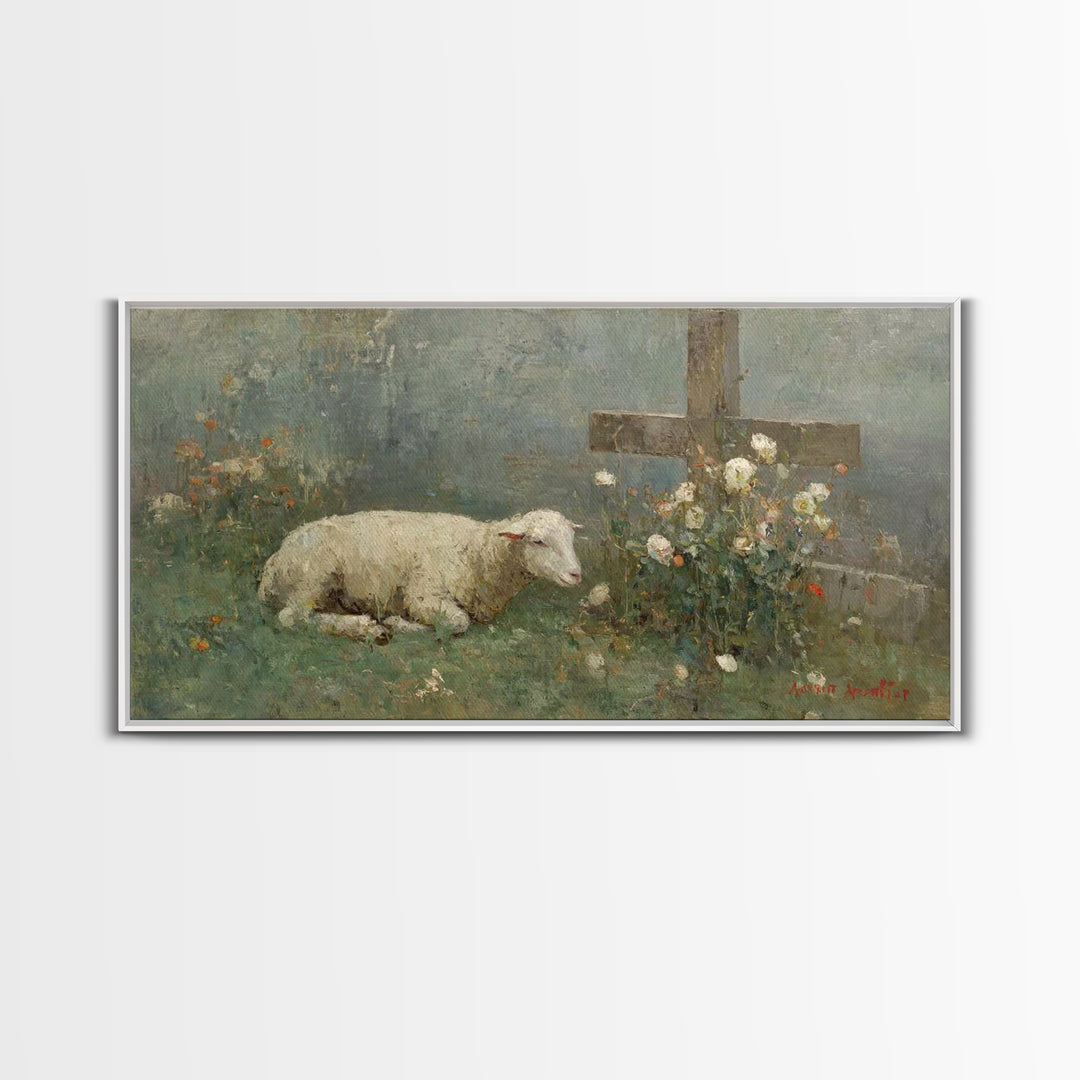 Cross Of Comfort – Framed Canvas Print – Christian Wall Art – Christian Art Print – Christian Art Canvas – Modern Christian Art – Christian