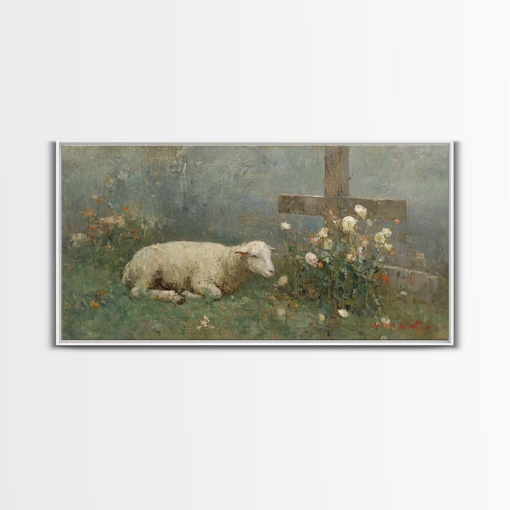 Cross Of Comfort – Framed Canvas Print – Christian Wall Art – Christian Art Print – Christian Art Canvas – Modern Christian Art – Christian