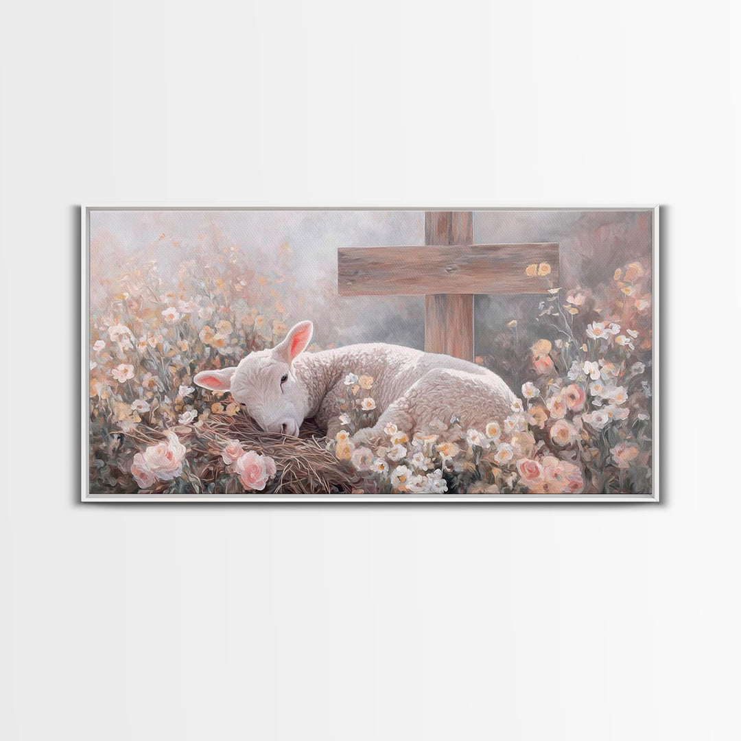 Easter Promise – Framed Canvas Print – Christian Wall Art – Christian Art Canvas – Christian Art Print – Modern Christian Painting – Christ