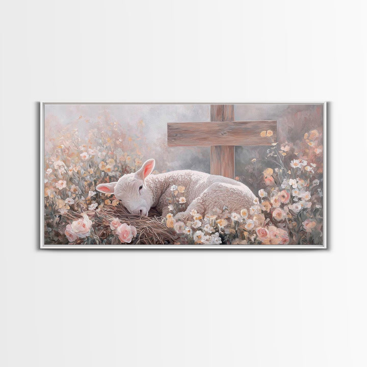 Easter Promise – Framed Canvas Print – Christian Wall Art – Christian Art Canvas – Christian Art Print – Modern Christian Painting – Christ