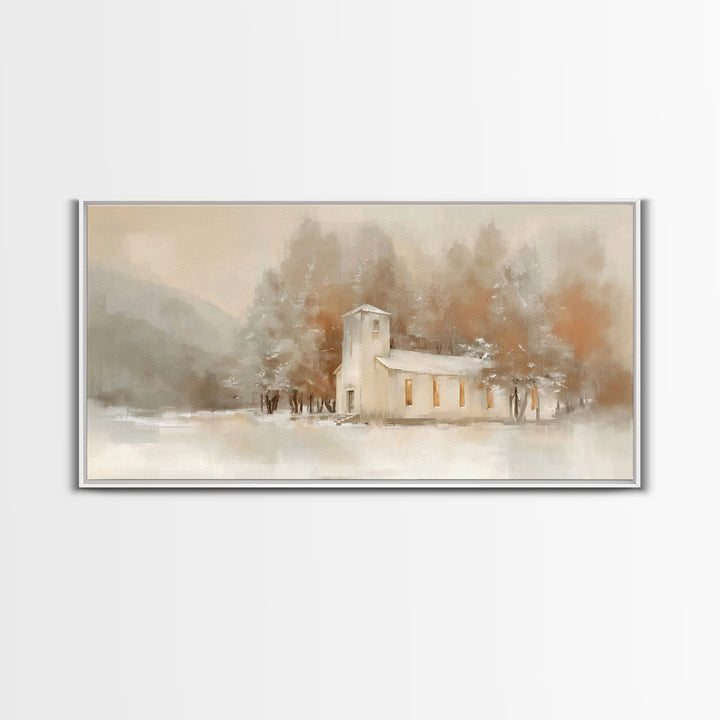 Sacred Stillness – Framed Canvas Print – Christian Art – Christian Wall Art – Vintage Christian Art – Christian Art Print – Christmas Wall