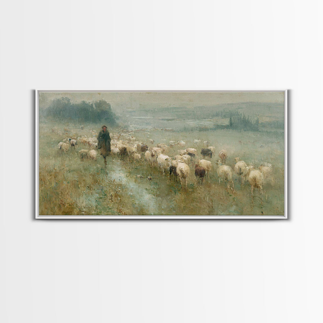 Shepherd’s Path – Framed Canvas Print – Christian Art – Christian Painting – Christian Wall Art – Subtle Christian Art – Christian Art Canv