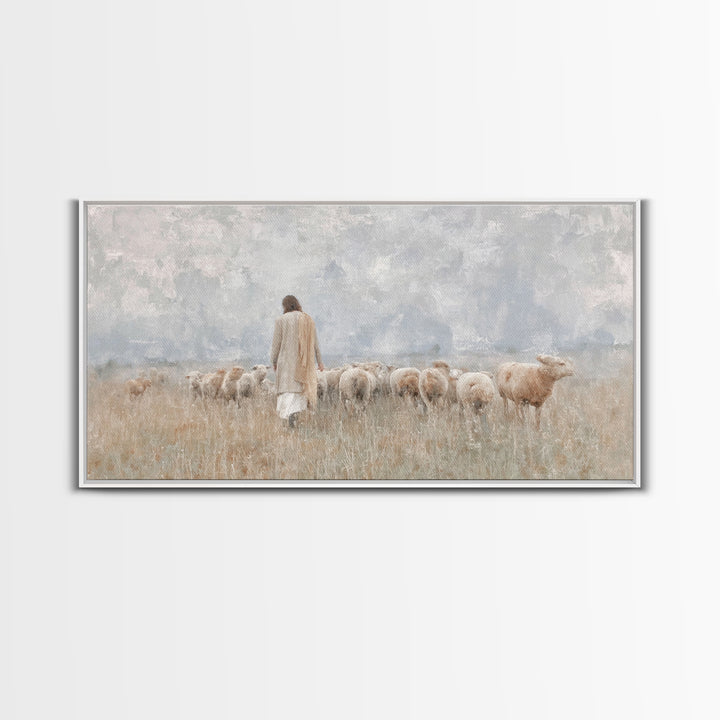 Fields Of Mercy – Framed Canvas Print – Christian Paintings – Christian Wall Art – Jesus Canvas Art – Christian Art Work – Modern Christian