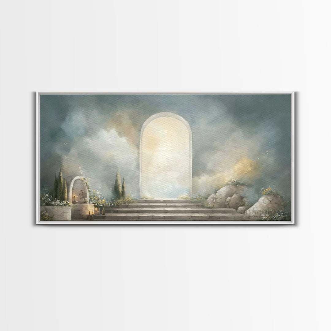 Heaven’s Gate – Framed Canvas Print – Christian Art Canvas – Christian Wall Art – Subtle Christian Art – Christian Decoration – Christian A