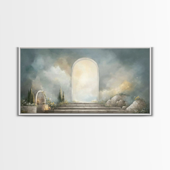 Heaven’s Gate – Framed Canvas Print – Christian Art Canvas – Christian Wall Art – Subtle Christian Art – Christian Decoration – Christian A
