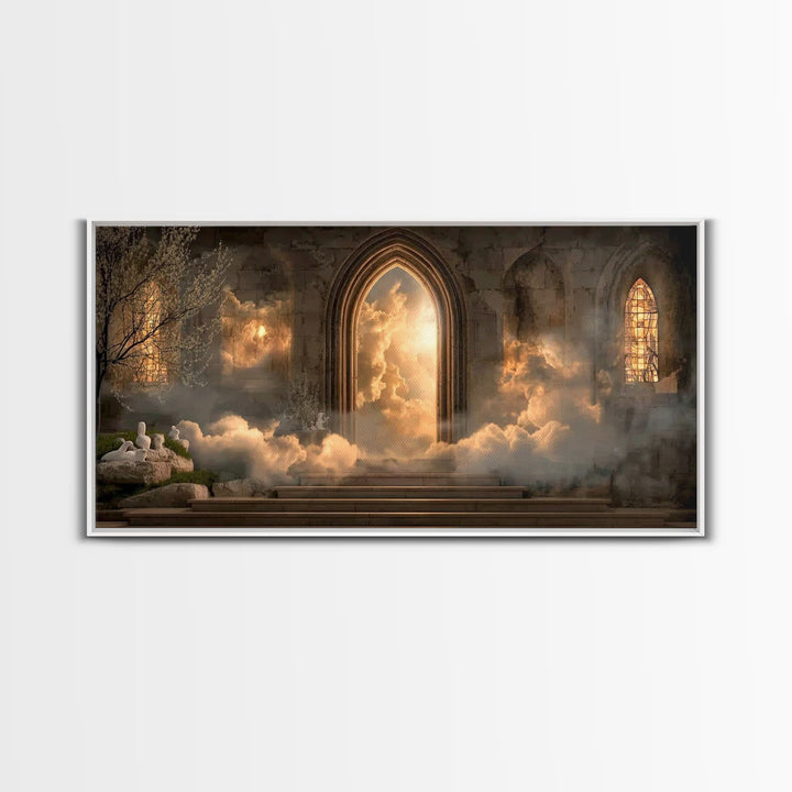 Eternal Dawn – Framed Canvas Print – Christian Art Canvas – Moody Christian Art – Christian Wall Art – Christian Art Work – Christian Decor