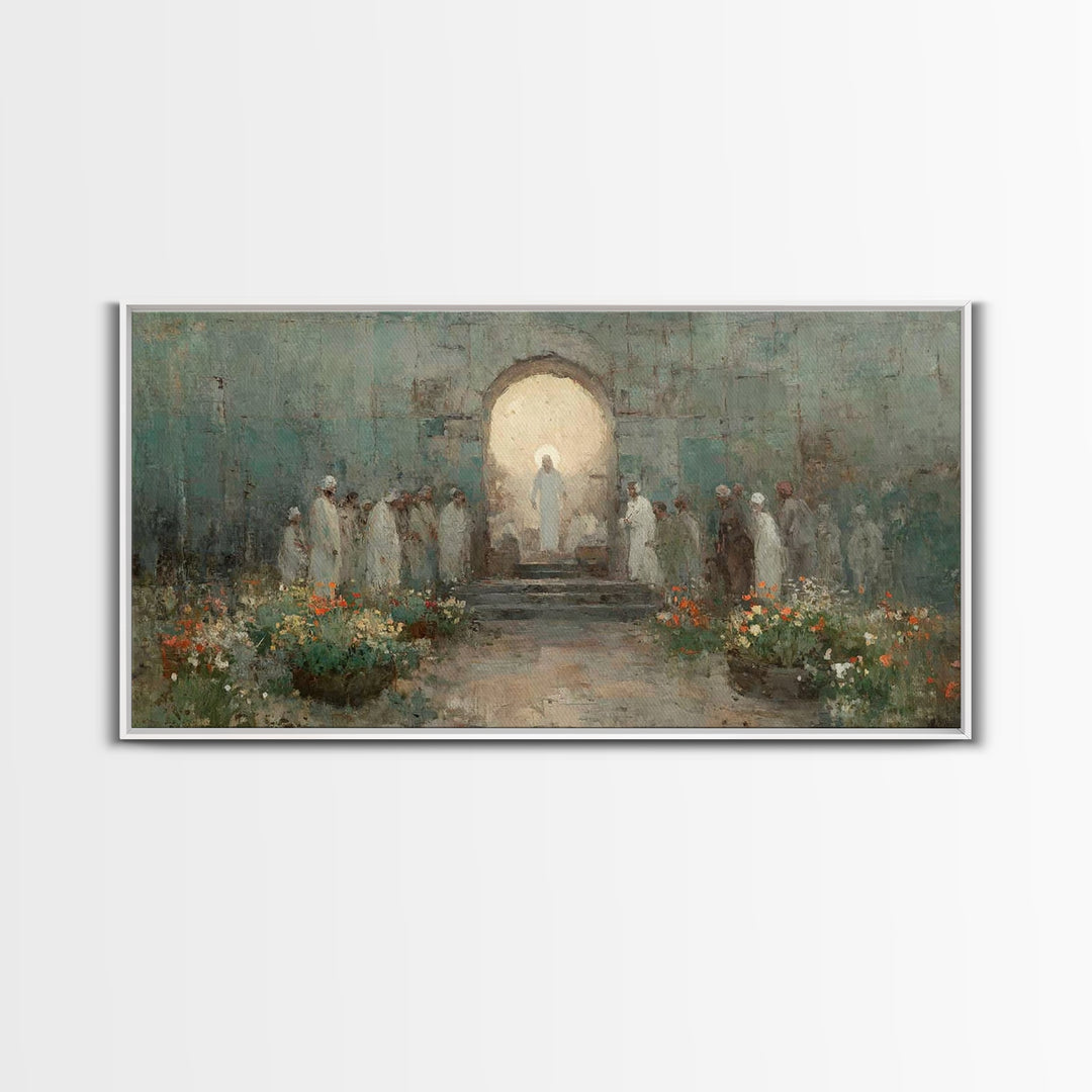 Holy Gathering – Framed Canvas Print – Christian Painting – Vintage Christian Art – Christian Wall Art – Christian Art Canvas – Christian G