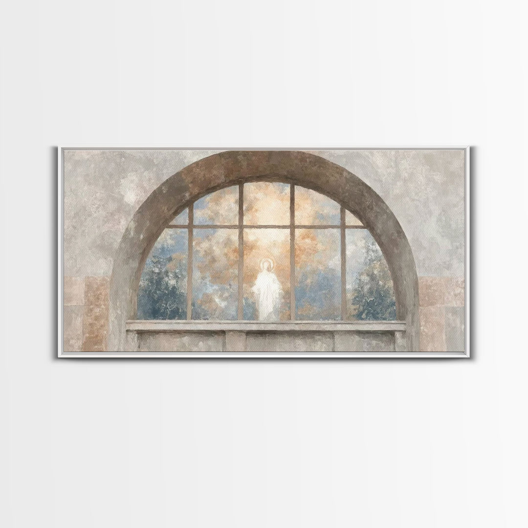 Radiant Window – Framed Canvas Print – Christian Wall Art – Christian Art Print – Subtle Christian Art – Christian Art Canvas – Christian D