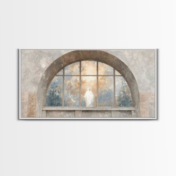Radiant Window – Framed Canvas Print – Christian Wall Art – Christian Art Print – Subtle Christian Art – Christian Art Canvas – Christian D