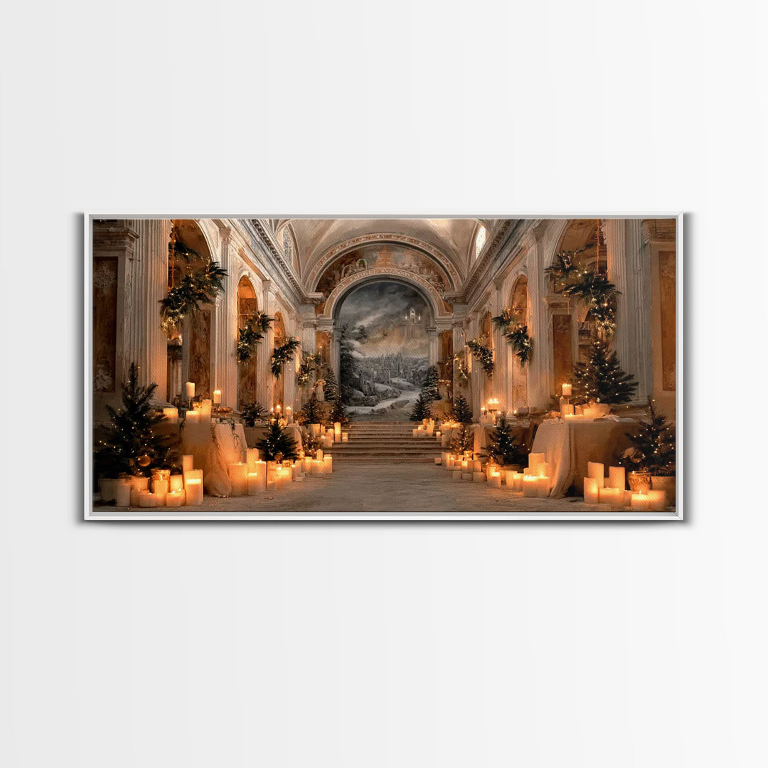 Blessed Candle Vigil – Framed Canvas Print – Christian Wall Art – Modern Christian Art – Christmas Canvas Wall Art – Christian Gift Ideas –