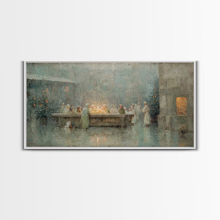 Silent Bethlehem | Framed Canvas Print | Christian Wall Art | Christian Art Canvas | Jesus Painting | Christmas Art | Christian Decor