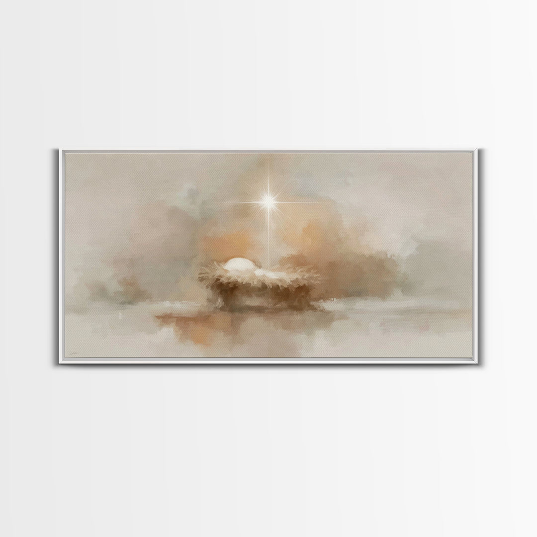 Radiant Hope | Framed Canvas Print | Christian Art Canvas | Christmas Art | Christian Wall Art | Christian Decor | Jesus Painting