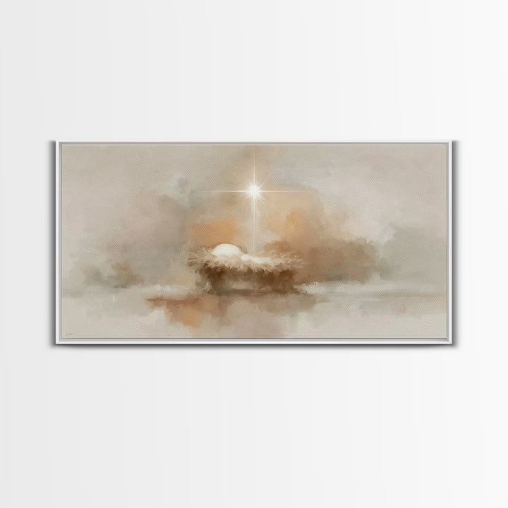 Radiant Hope | Framed Canvas Print | Christian Art Canvas | Christmas Art | Christian Wall Art | Christian Decor | Jesus Painting