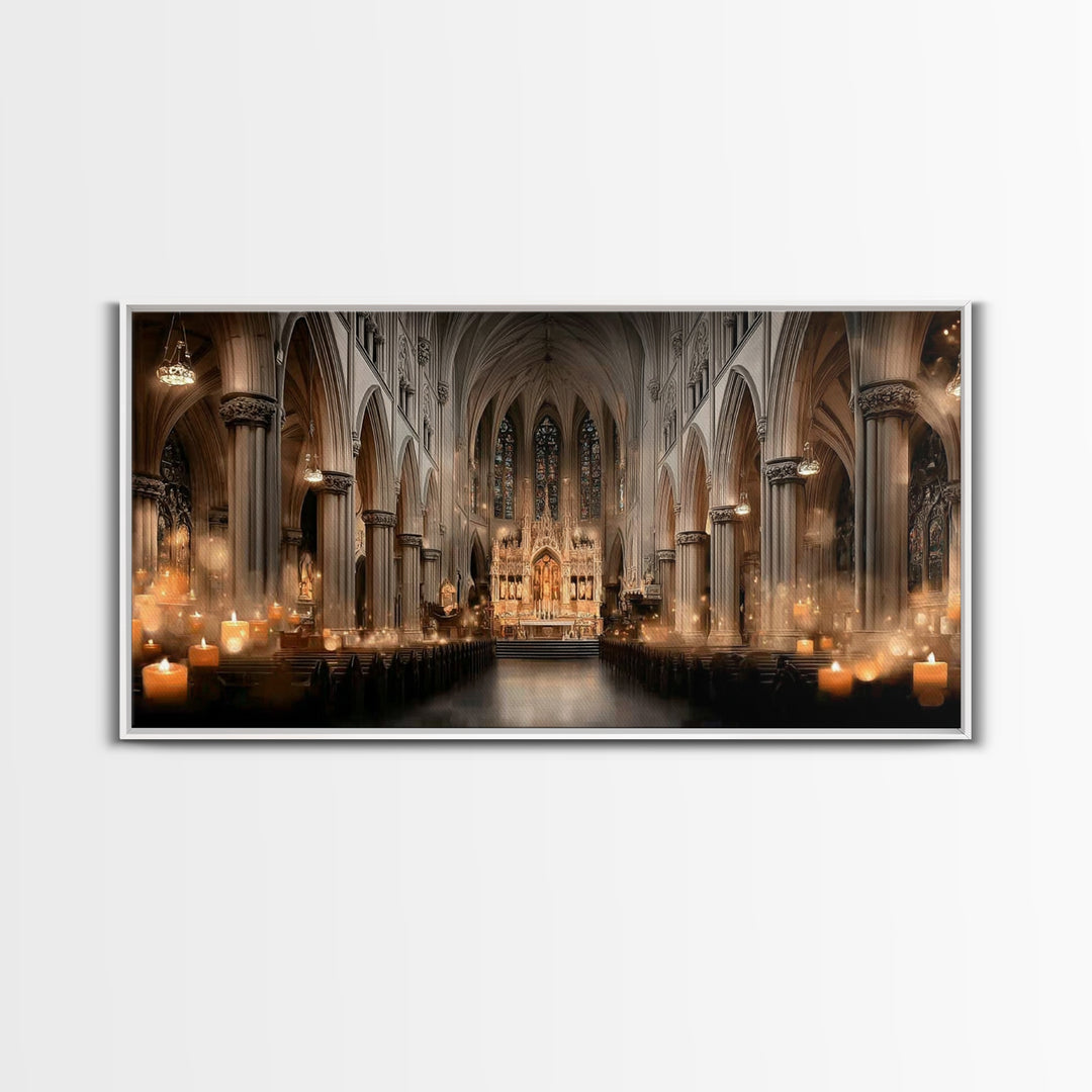 Majestic Nativity Hall | Framed Canvas Print | Christian Art | Christmas Art Prints | Christian Christmas Decorations | Framed Christmas Ar