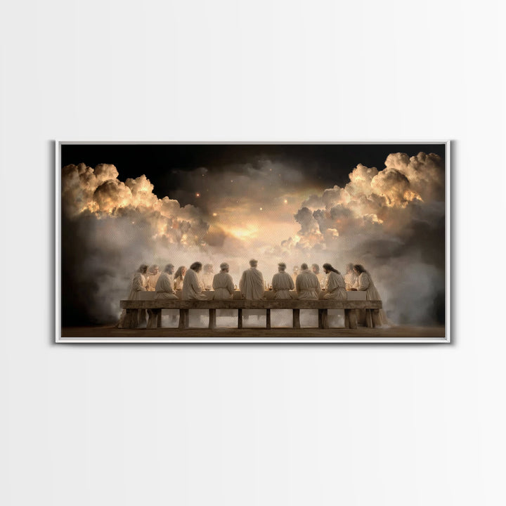 Sacred Gathering, Framed Canvas Print, Christian Wall Art, Christian Art Canvas, Jesus Painting, Christmas Art, Christian Decor, Faith Art