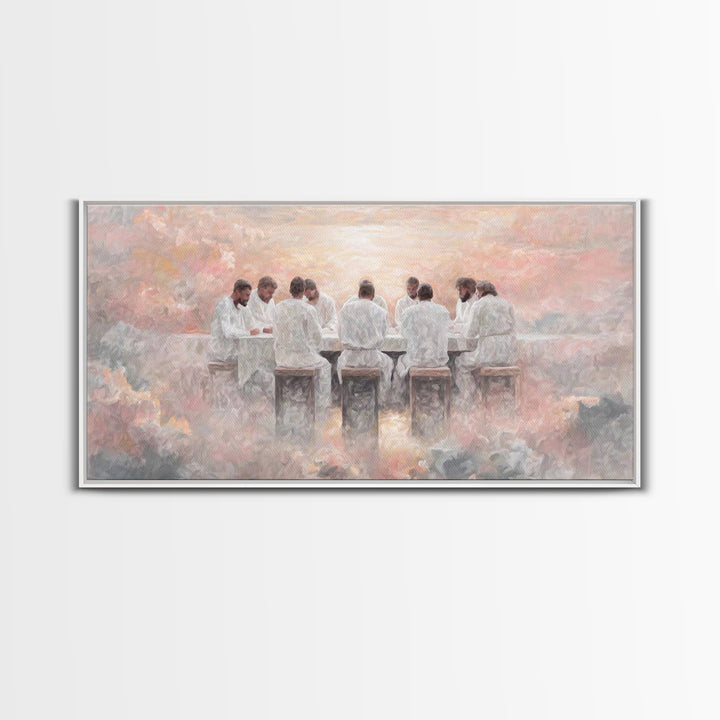 Heavenly Supper Light – Framed Canvas Print – Christian Wall Art – Christian Art Canvas – Jesus Painting – Christian Art – Christian Gift I