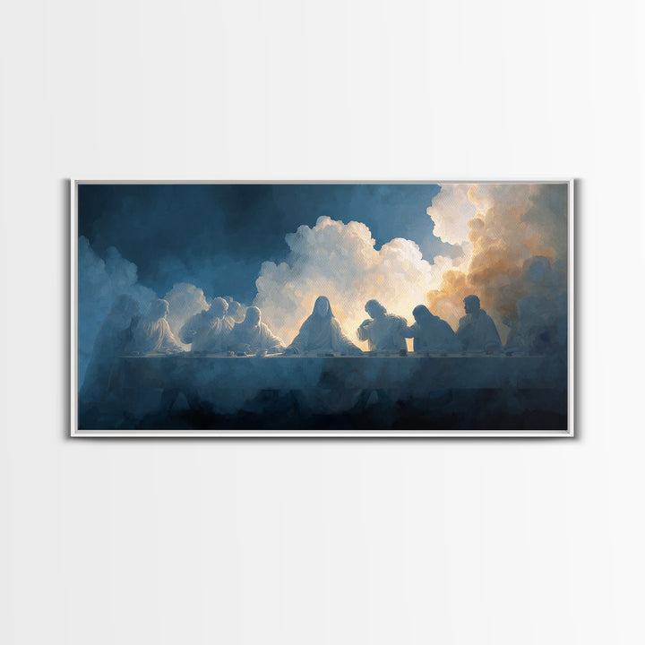Divine Table Glory | Framed Canvas Print | Christian Wall Art | Jesus Painting | Christian Art Canvas | Modern Christian Art | Christian De