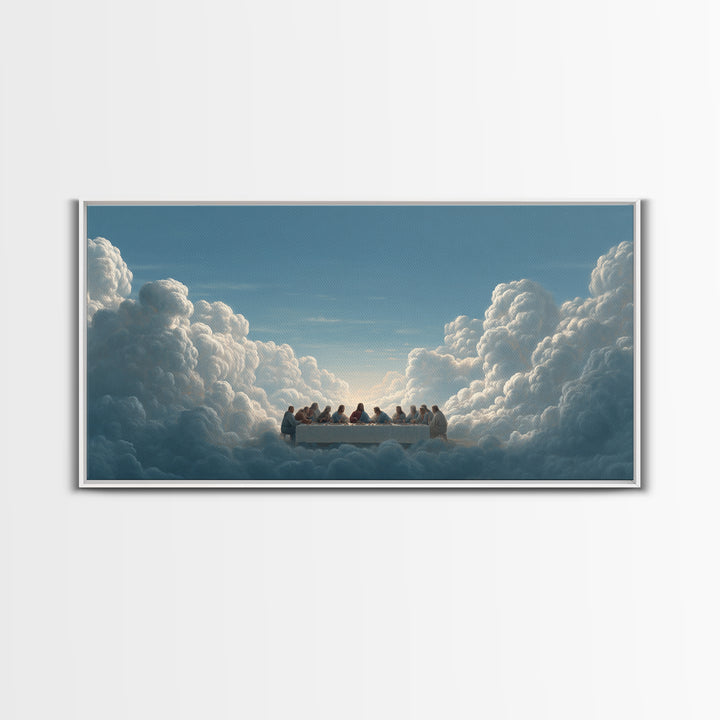 Celestial Banquet Rise – Framed Canvas Print – Christian Art – Christian Wall Art – Christian Art Canvas – Jesus Painting – Christian Gift