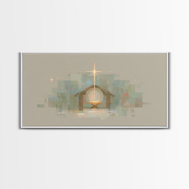 Holy Night Star – Framed Canvas Print, Christian Christmas Art, Christian Art, Christmas Art Work, Christian Wall Art, Jesus Christmas Art
