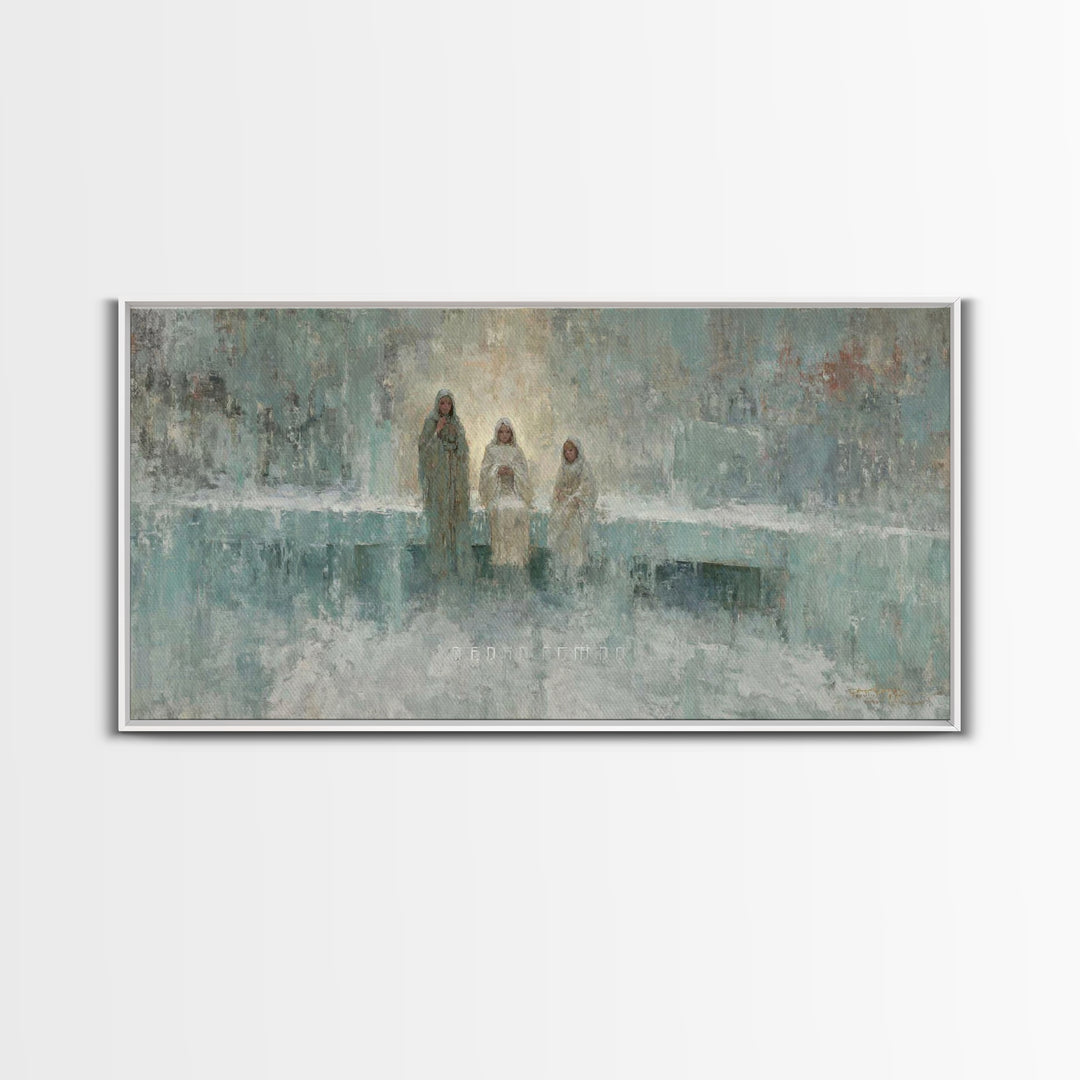 Family Of Light, Framed Canvas Print, Christian Art Canvas, Christian Art, Christian Christmas Art, Christmas Art, Christian Wall Art