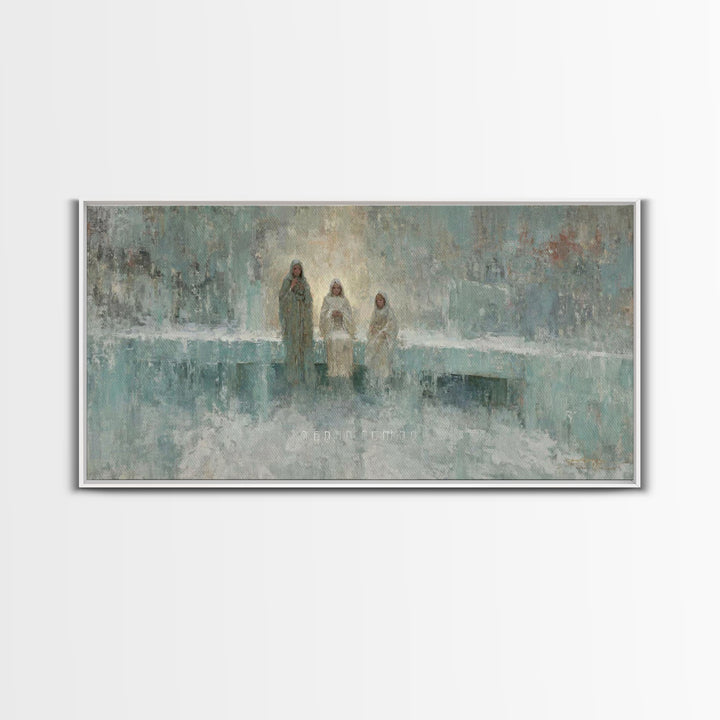 Family Of Light, Framed Canvas Print, Christian Art Canvas, Christian Art, Christian Christmas Art, Christmas Art, Christian Wall Art