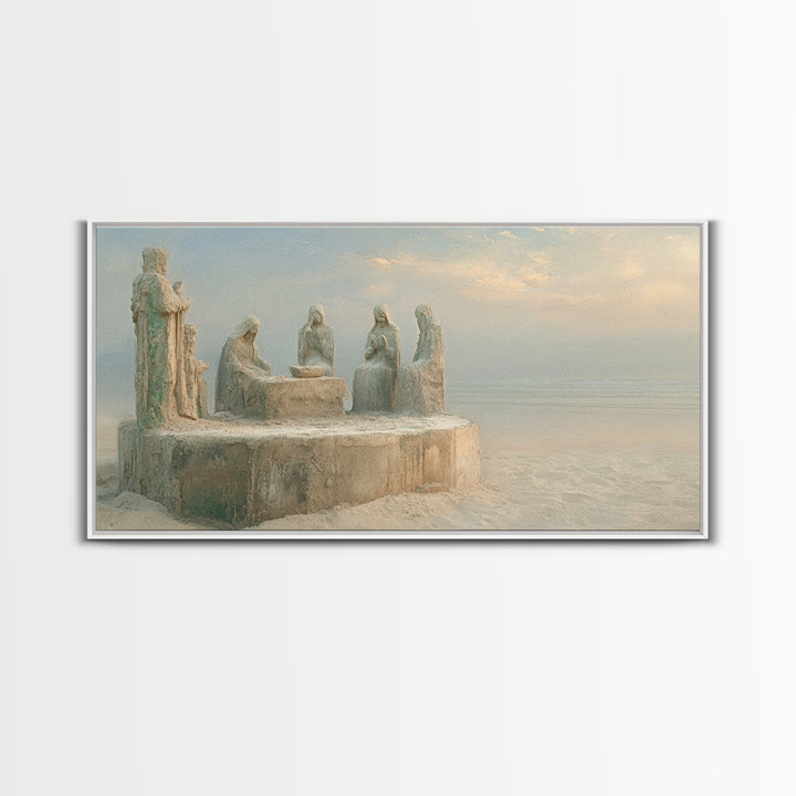 Mystic Meeting – Framed Canvas Print – Christian Art Work – Modern Christian Art – Christian Wall Art – Christian Christmas Art – Jesus Art