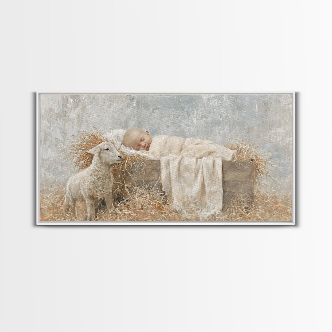 Holy Rest – Framed Canvas Print – Christian Art Print – Christian Wall Art – Jesus Christmas Art – Christmas Art Work – Christian Gift Idea