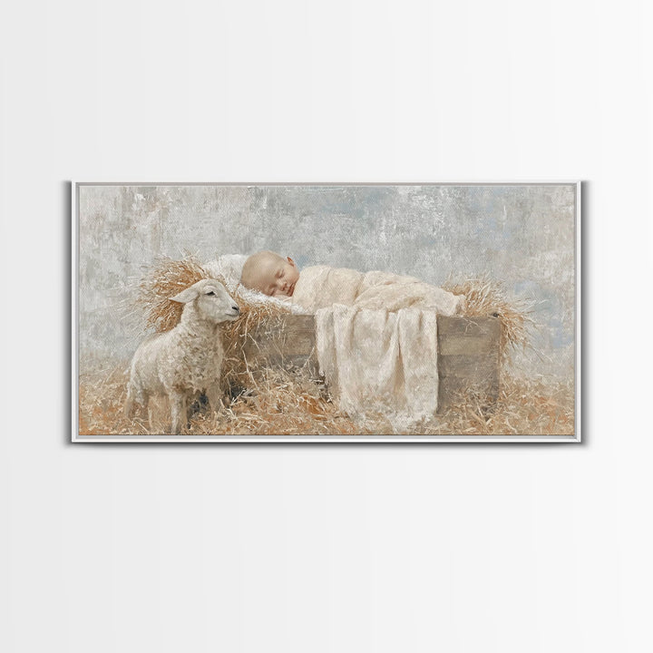 Holy Rest – Framed Canvas Print – Christian Art Print – Christian Wall Art – Jesus Christmas Art – Christmas Art Work – Christian Gift Idea