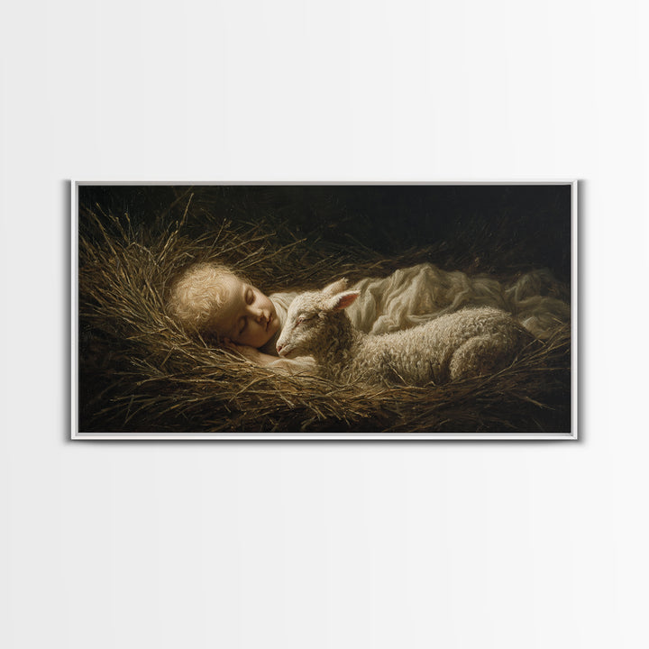 Light of Mercy – Framed Canvas Print – Christian Art Canvas – Jesus Painting – Christian Wall Art – Christian Christmas Art – Modern Christ