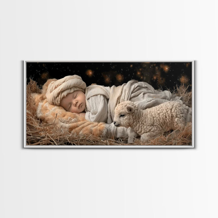 Pure Promise – Framed Canvas Print – Christian Art Canvas – Christian Wall Art – Modern Christian Art – Christian Christmas Art – Jesus Art