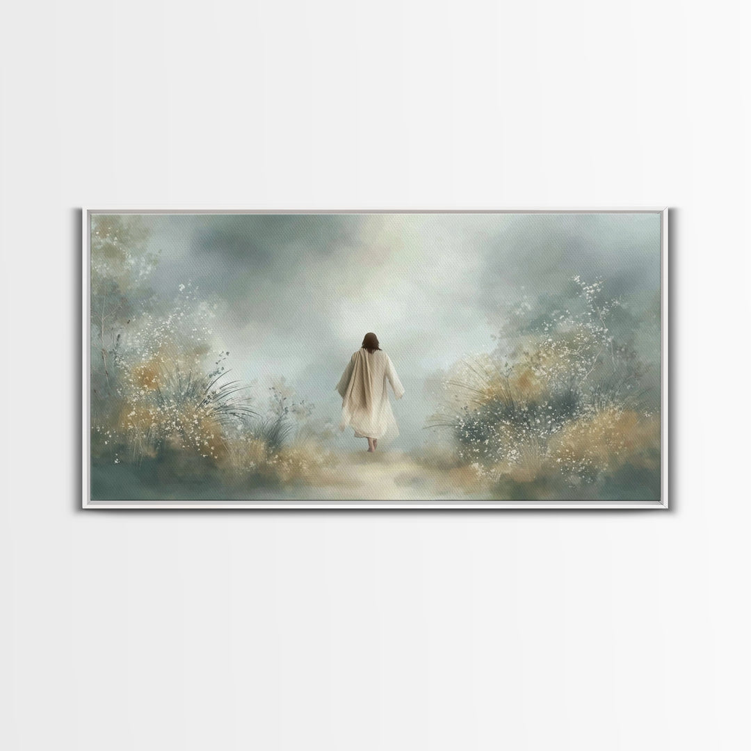 Heavenly Ascent – Framed Canvas Print – Christian Art – Christian Wall Art – Jesus Painting – Christian Art Canvas – Subtle Christian Art