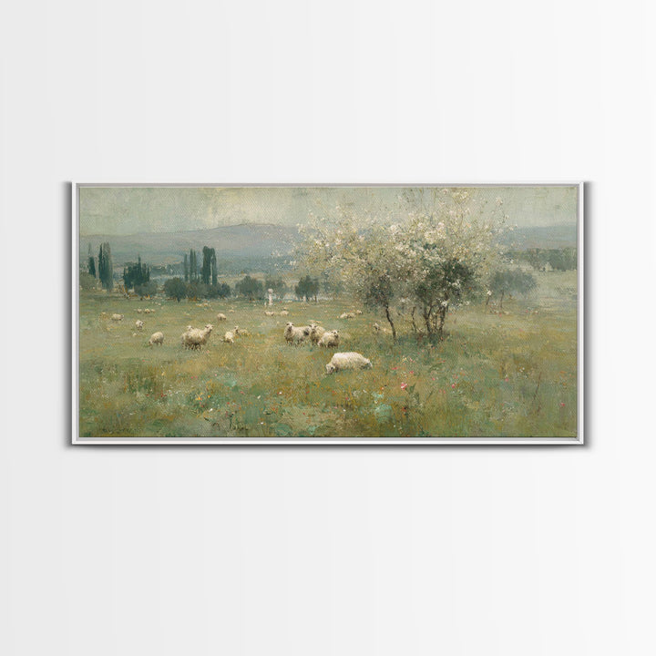 White Blossom Mercy | Framed Canvas Print | Christian Wall Art | Christian Art Canvas | Jesus Painting | Christmas Art
