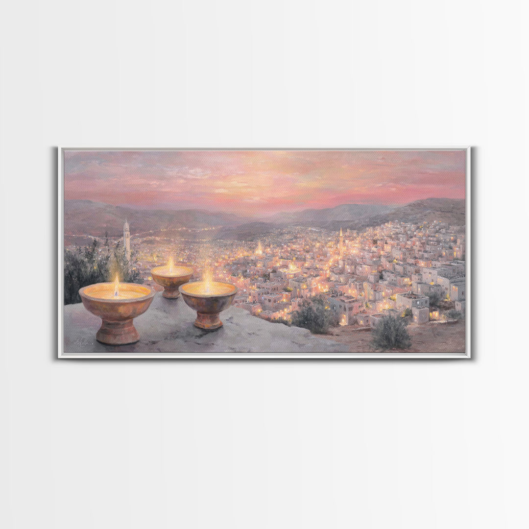 Starry Dwelling – Framed Canvas Print – Christian Wall Art – Christian Art Canvas – Christian Christmas Art – Christian Gift – Jesus Wall A