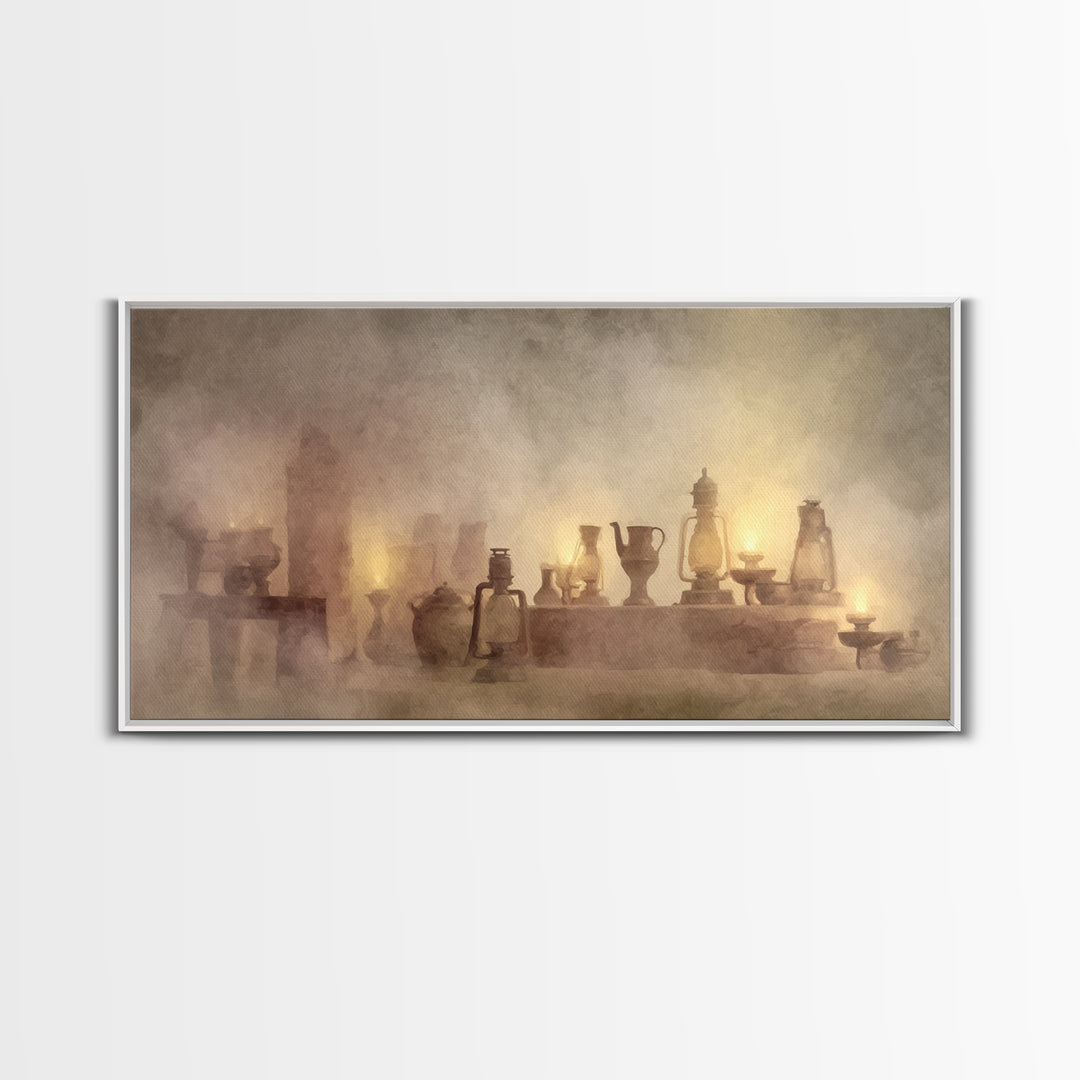Golden Vessels – Framed Canvas Print – Christian Wall Art – Christian Art Canvas – Christian Christmas Art – Christian Gift – Jesus Paintin