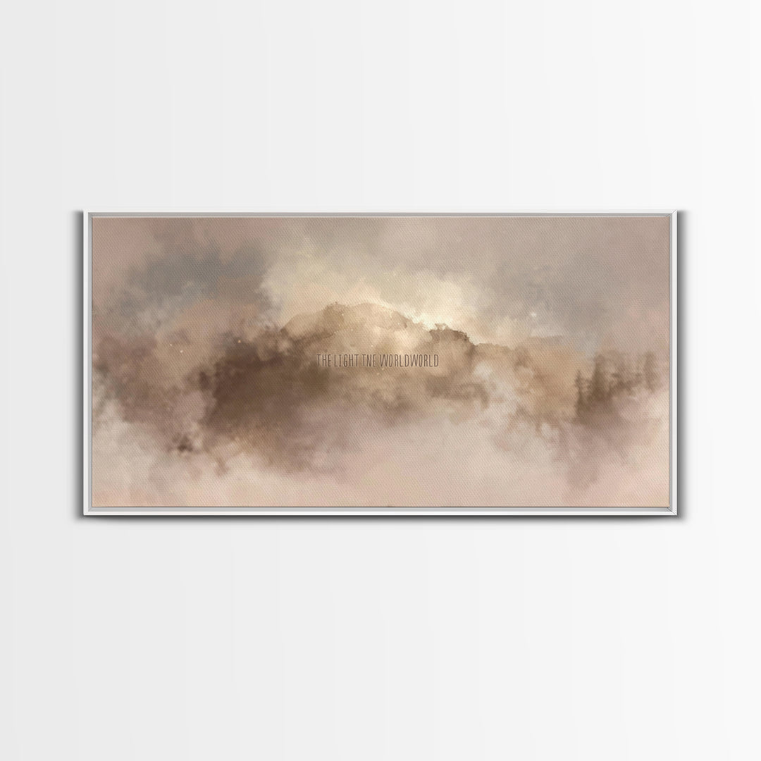 Dawn Of Glory | Framed Canvas Print | Christian Wall Art | Christian Art Print | Christmas Art | Moody Christian Art | Christian Christmas
