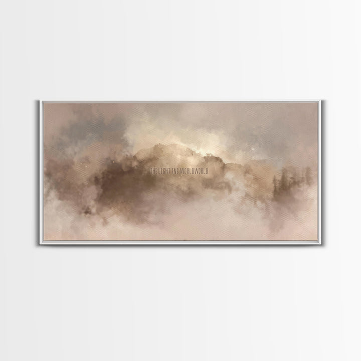 Dawn Of Glory | Framed Canvas Print | Christian Wall Art | Christian Art Print | Christmas Art | Moody Christian Art | Christian Christmas