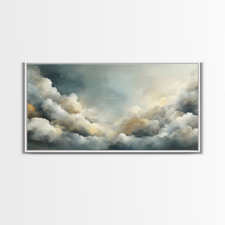 Clouds Of Glory – Framed Canvas Print – Christian Wall Art – Christian Christmas Art – Christian Art Canvas – Christian Art Print – Christi