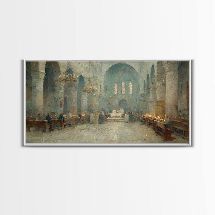 Holy Gathering | Framed Canvas Print | Christian Wall Art | Christian Art Canvas | Christian Art Painting | Christian Christmas Art | Chris