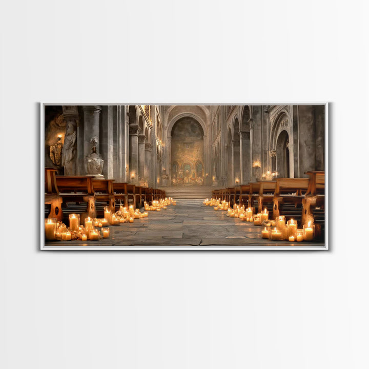 Cathedral Glow – Framed Canvas Print – Christian Wall Art – Christian Art Canvas – Christian Gift – Christmas Art – Christian Art Work – Mo