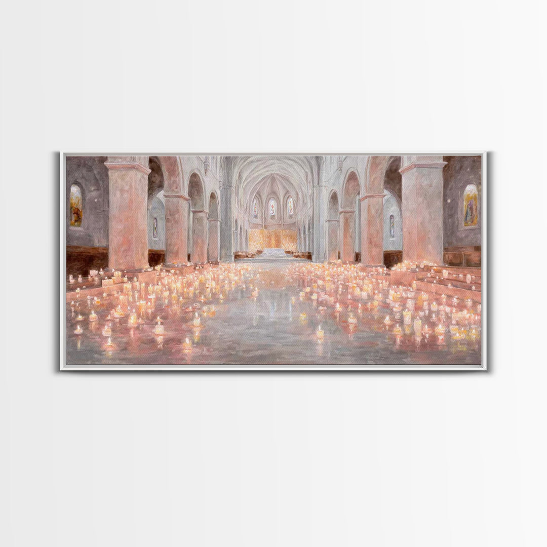 Sanctuary Of Light – Framed Canvas Print – Christian Wall Art – Christian Art Canvas – Christmas Art – Jesus Painting – Christian Decoratio