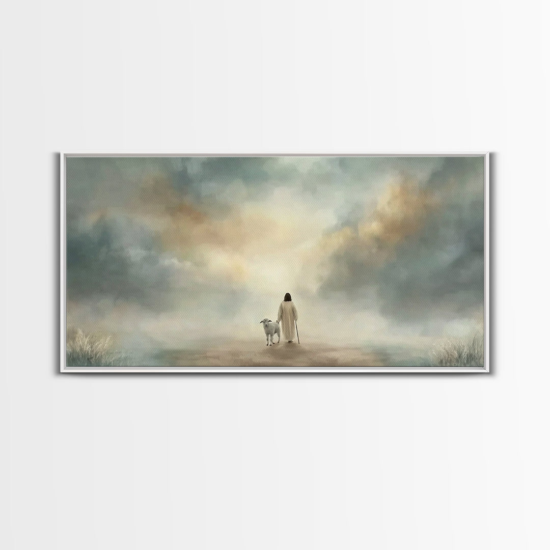 Heavenly Path – Framed Canvas Print – Christian Art Canvas – Christian Wall Art – Modern Christian Art – Jesus Painting – Christian Decor