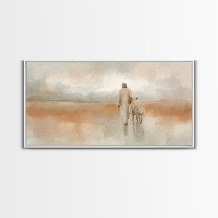 Path Of Mercy | Framed Canvas Print | Christian Art Canvas | Jesus Painting | Modern Christian Art | Christmas Wall Art