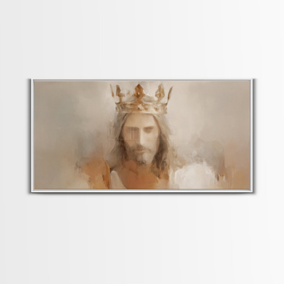 Crown Of Glory | Framed Canvas Print | Christian Art Canvas | Jesus Painting | Modern Christian Art | Christian Wall Art | Christian Art Pr