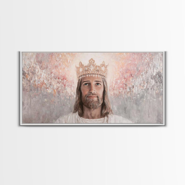 Heavenly Majesty, Framed Canvas Print, Christian Wall Art, Jesus Painting, Christian Art Canvas, Modern Christian Art, Christmas Art Work