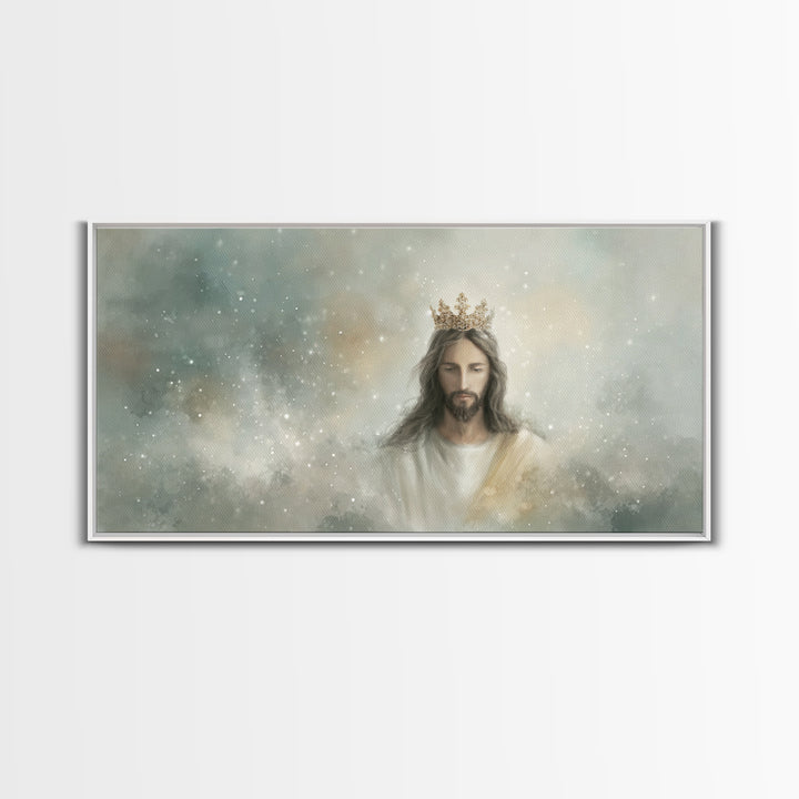 Majestic Light, Framed Canvas Print, Christian Art Canvas, Jesus Painting, Modern Christian Art, Christian Art, Christmas Wall Art