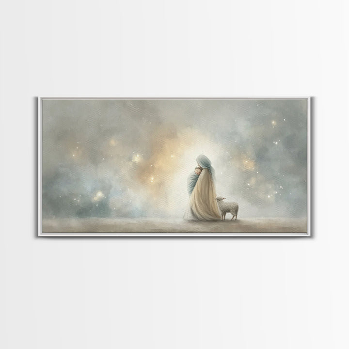Holy Night Crown | Framed Canvas Print | Christian Art Print | Jesus Painting | Christian Christmas Art | Christian Art Canvas | Christmas