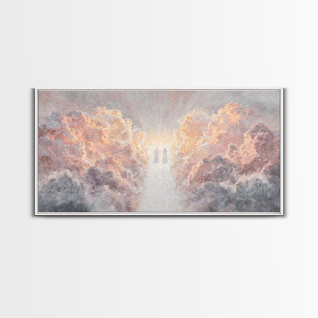 Radiant Messengers - Framed Canvas Print - Christian Christmas Art - Christian Painting - Framed Christian Art - Christmas Canvas Wall Art