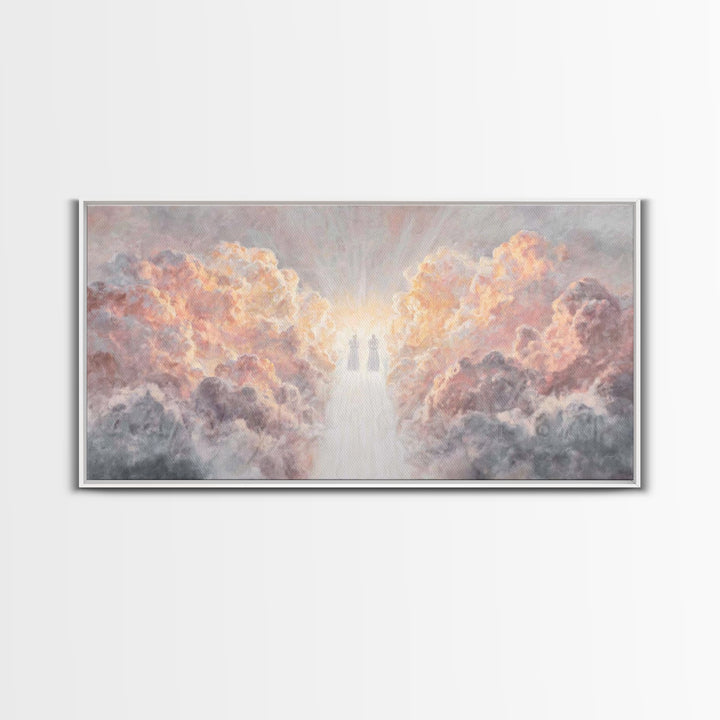 Radiant Messengers - Framed Canvas Print - Christian Christmas Art - Christian Painting - Framed Christian Art - Christmas Canvas Wall Art